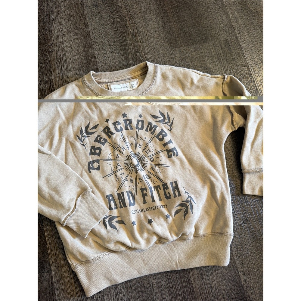 Abercrombie Kids Girls Sweatshirt Neutral Oversized 5/6